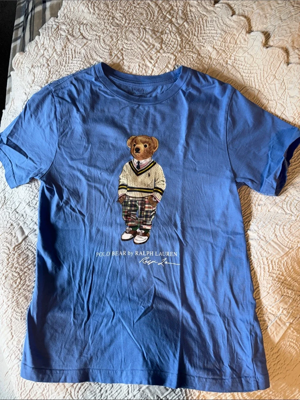Ralph Lauren Blue Polo Bear Graphic Tee